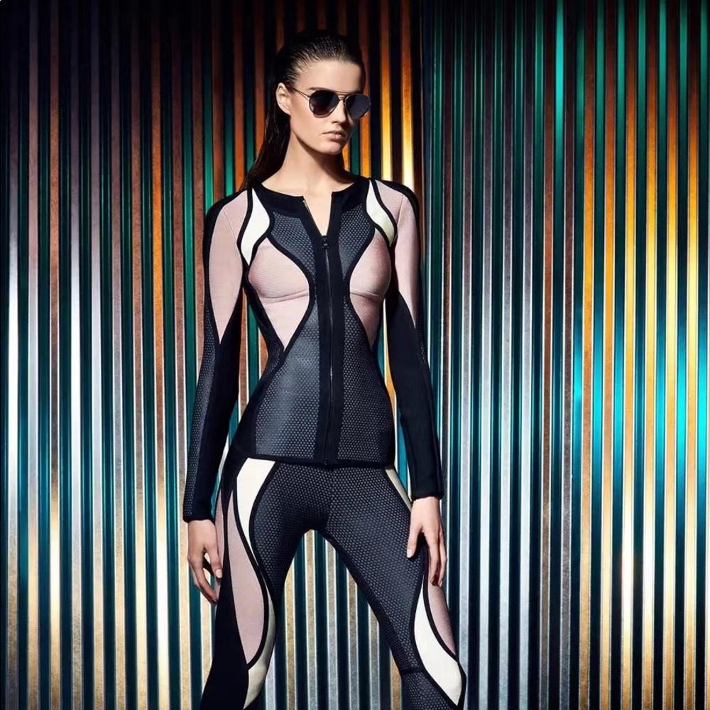 Herve Leger Athletic Jacket xs nwt